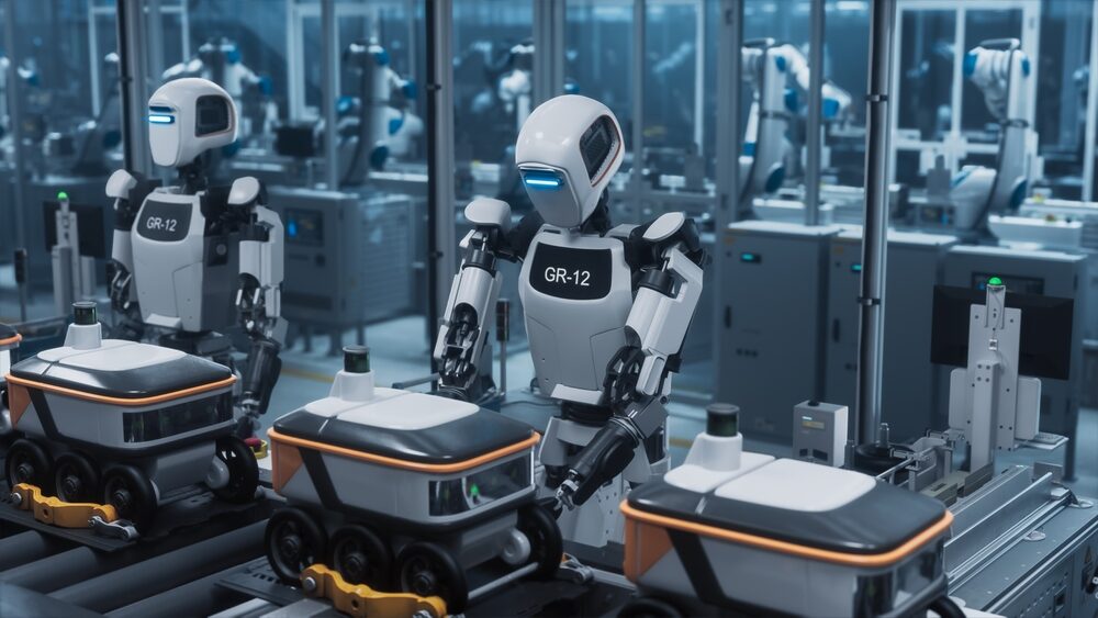 Rappresentazione grafica di umanoidi e tecnologia robotica